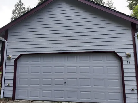 After: detached garage exterior painting before and after